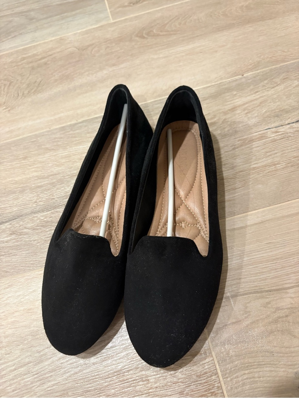 Amazon Black Suede-Look Slip On Flats